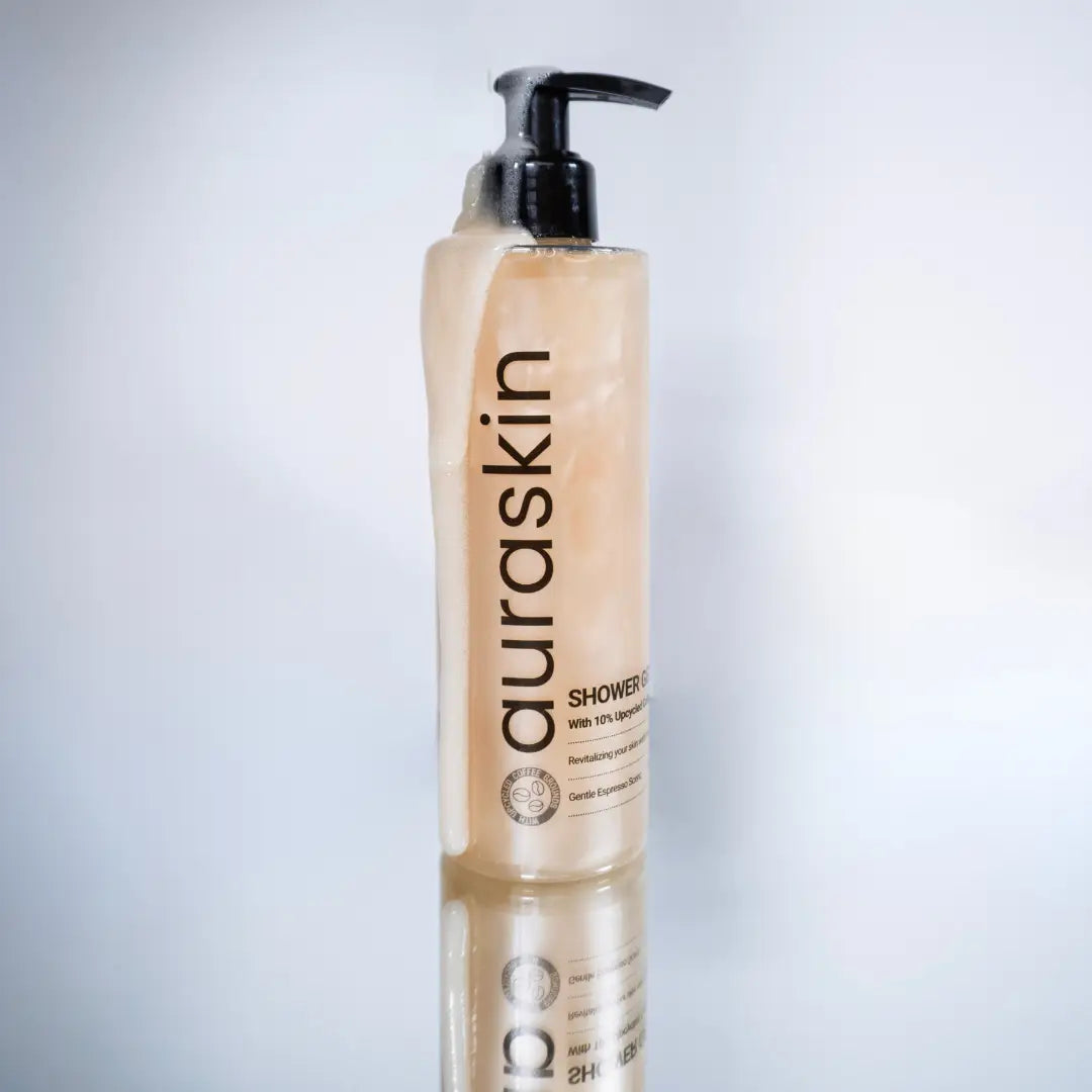 Auraskin Shower Gel( BODY & HAIR) with 10% Upcycled  Coffee Grounds 250ml
