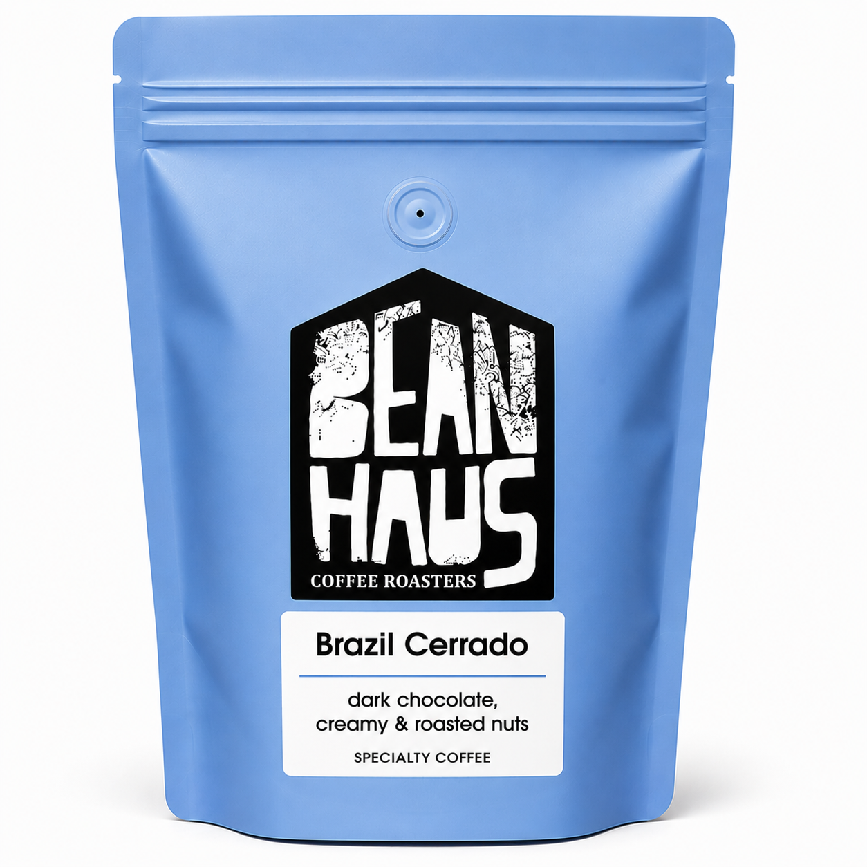 Brazil Cerrado specialty coffee beans by BeanHaus Coffee Roasters, freshly roasted in Cyprus – dark chocolate, creamy and roasted nuts