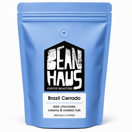 Brazil Cerrado specialty coffee beans by BeanHaus Coffee Roasters, freshly roasted in Cyprus – dark chocolate, creamy and roasted nuts