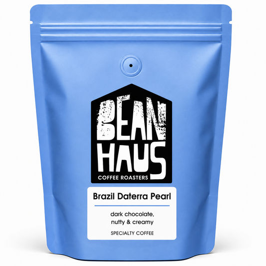 Brazil Daterra Pearl specialty coffee beans by BeanHaus Coffee Roasters, freshly roasted in Cyprus – dark chocolate, nutty and creamy