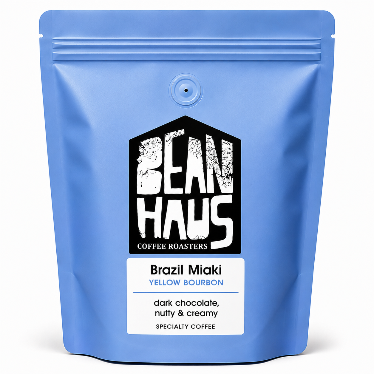Brazil Miaki Yellow Bourbon specialty coffee beans by BeanHaus Coffee Roasters, freshly roasted in Cyprus – dark chocolate, nutty and creamy