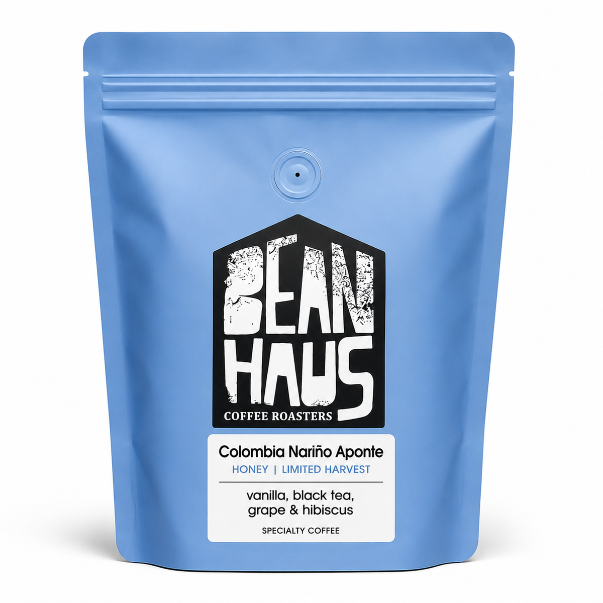 Colombia Nariño Aponte Honey specialty coffee beans by BeanHaus Coffee Roasters, freshly roasted in Cyprus – vanilla, black tea, grape and hibiscus
