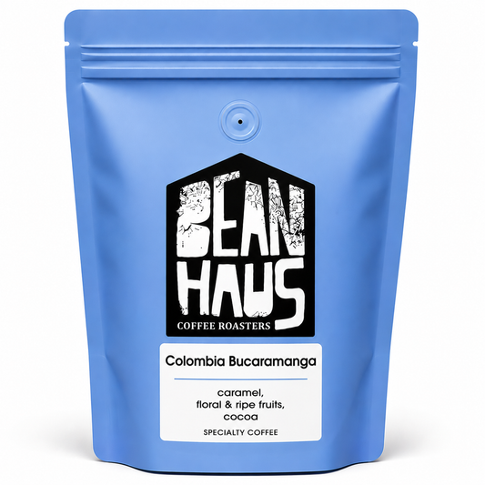 Colombia Bucaramanga specialty coffee beans by BeanHaus Coffee Roasters, freshly roasted in Cyprus – caramel, floral, ripe fruits and cocoa