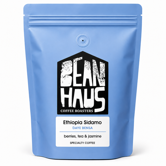 Ethiopia Sidamo Daye Bensa specialty coffee beans by BeanHaus Coffee Roasters, freshly roasted in Cyprus – berries, tea and jasmine