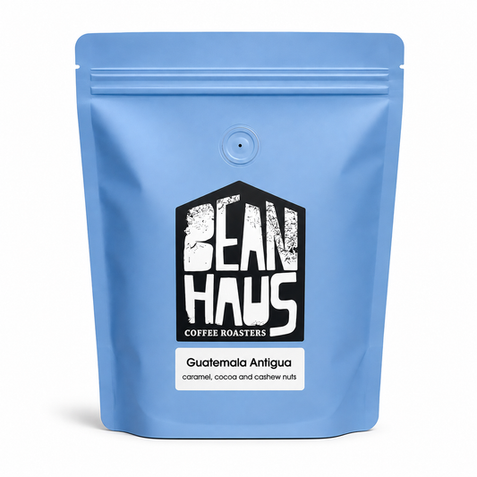 Guatemala Antigua specialty coffee beans by BeanHaus Coffee Roasters, freshly roasted in Cyprus – caramel, cocoa and cashew nuts