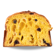 Sliced Penna Bakery white chocolate and Amarena artisan panettone
