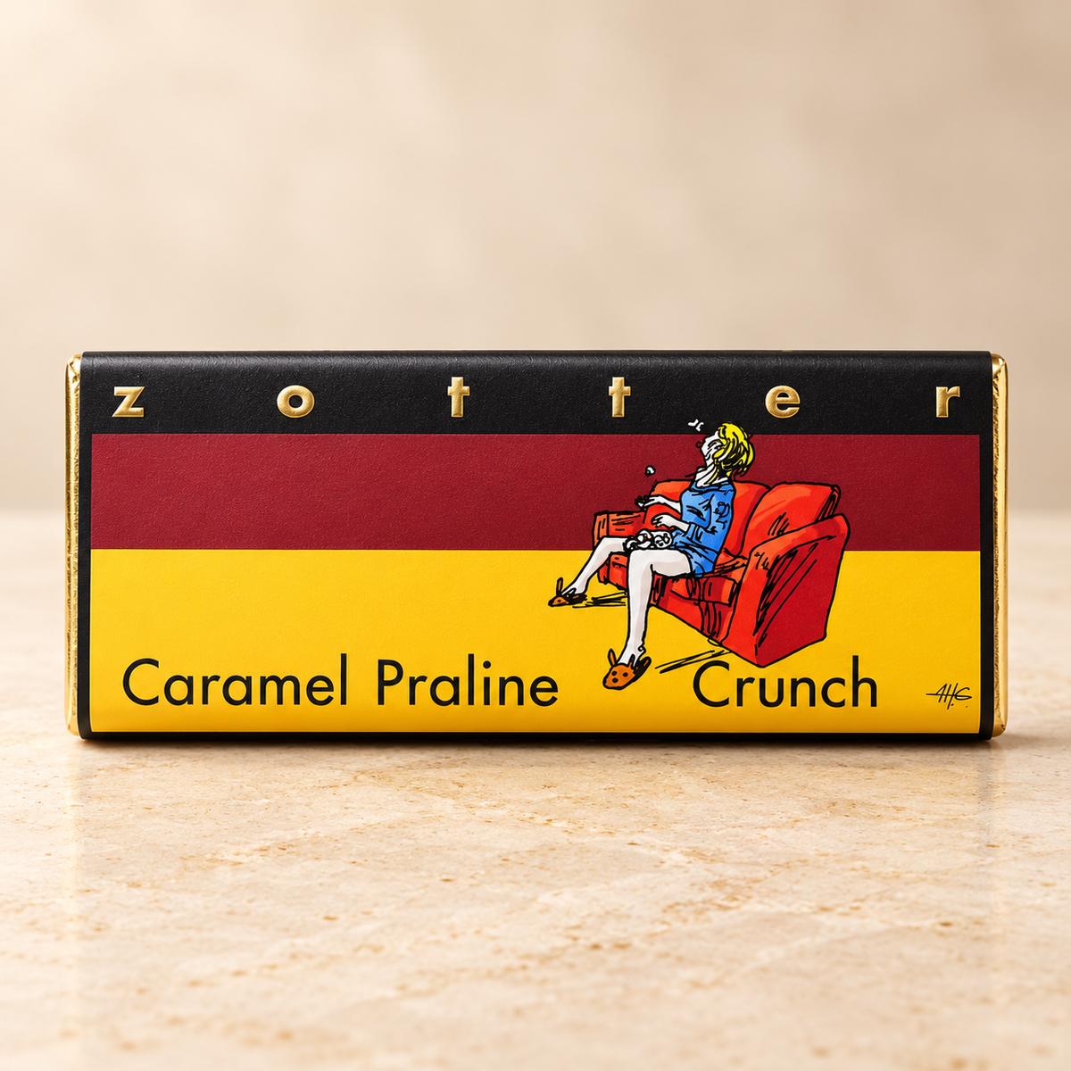 Zotter Caramel Praline Crunch 70g organic Fair Trade chocolate bar