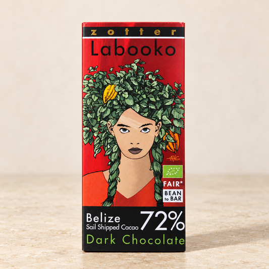 Zotter Labooko Belize 72% Sail Shipped Cacao organic fair trade dark chocolate, 70g