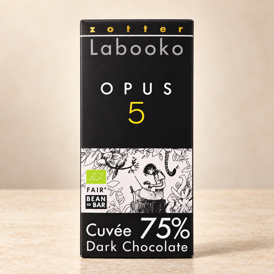 Zotter Labooko Opus 5 Cuvée 75% organic fair trade dark chocolate, 70g