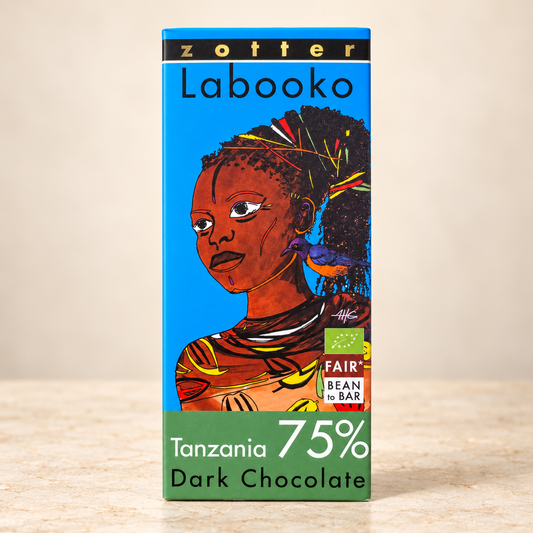 Zotter Labooko Tanzania 75% organic fair trade dark chocolate, 70g